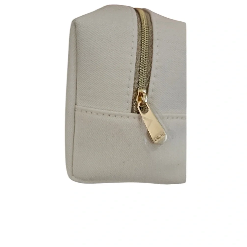 Dior Canvas Makeup Bag w/ Gold Lettering & Hardware. 2 item Bundle brands vary. - Picture 3 of 3